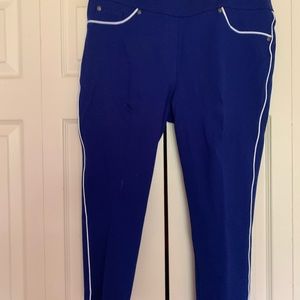 Royal blue with white knee lengths